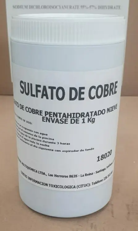 Sulfato de cobre de 1 kilogramo Multiquímica