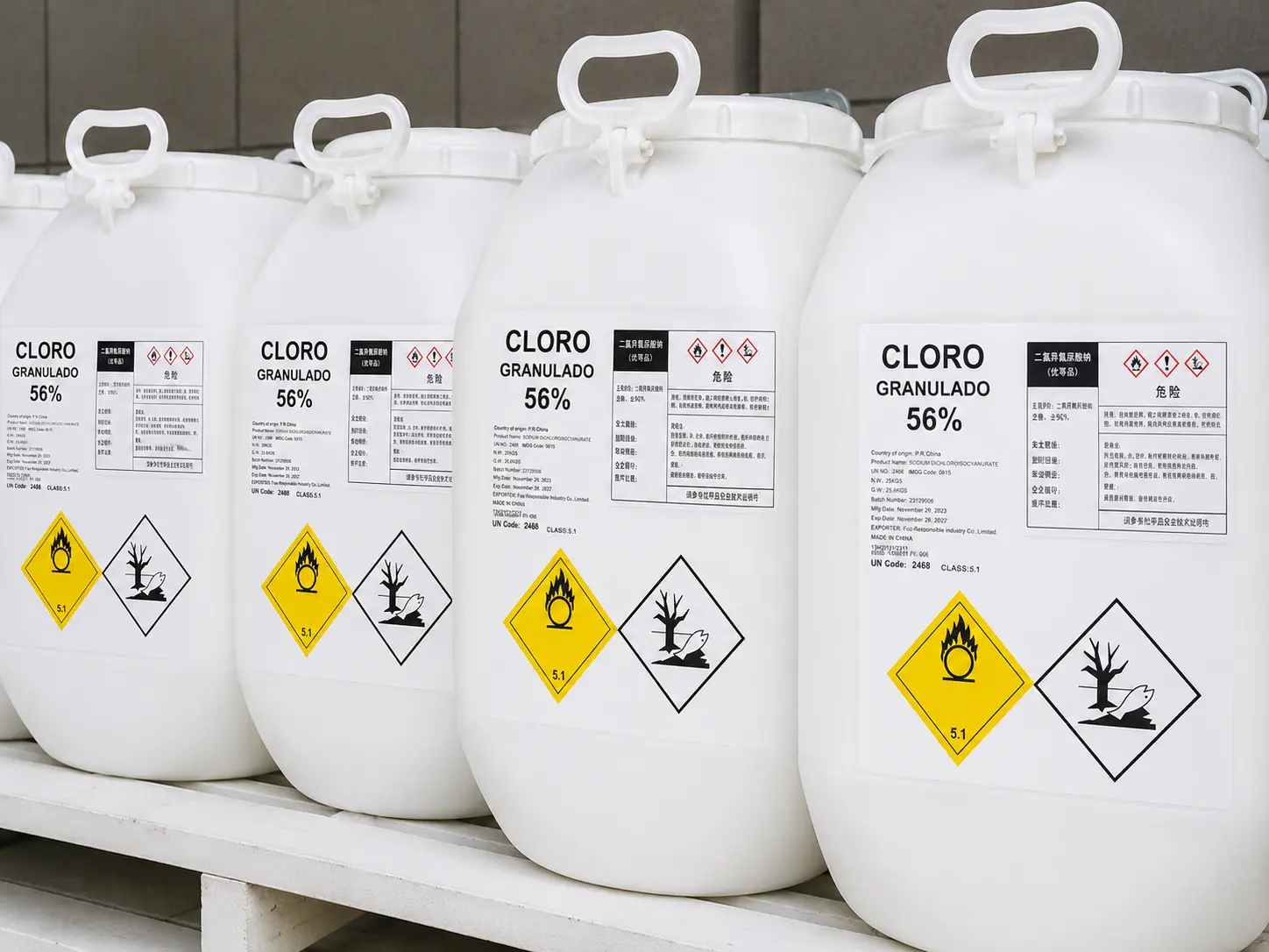 Tambores de Cloro granulado Multiquímica